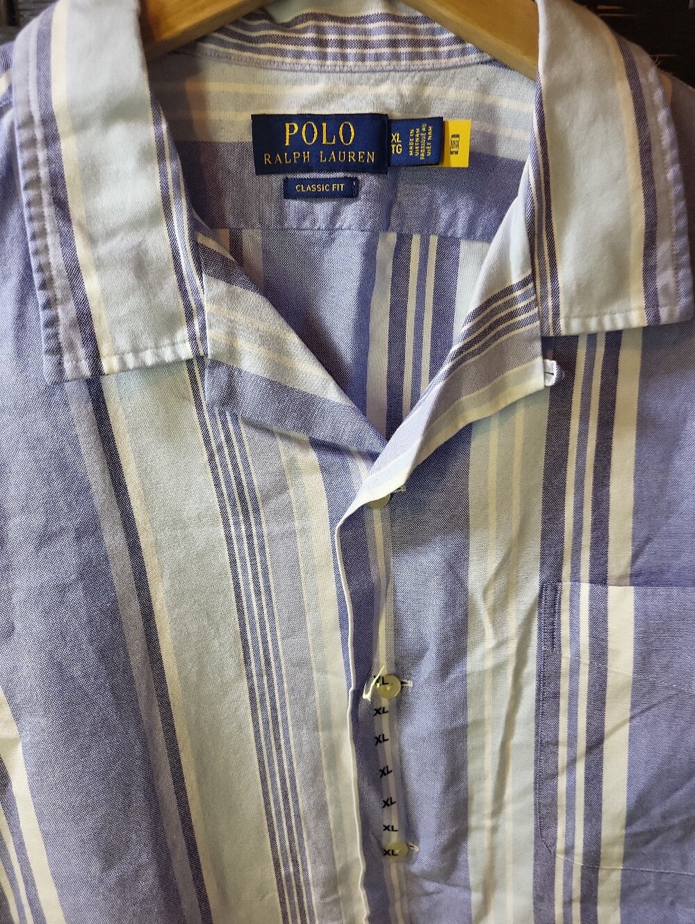 Polo by Ralph Lauren Light Blue & White Vertical Stripe Button-Down Shirt